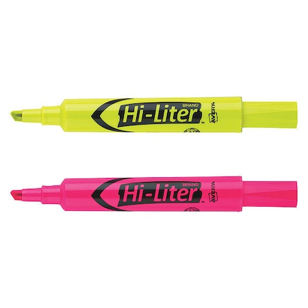 Hi-Liter Desk-Style Highlighters, Assorted Colors, Smear Safe, Nontoxic, PK24 7170998189