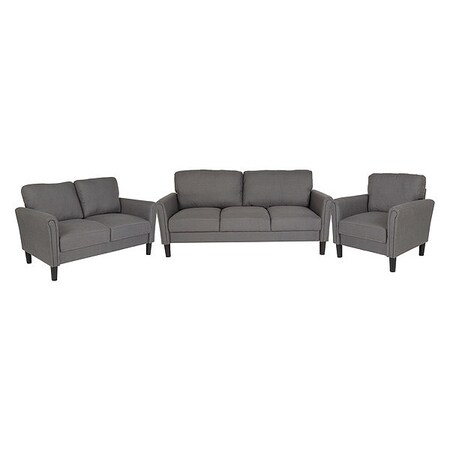 Flash Furniture Bari 3 Piece Upholstered Set in Dark Gray Fabric SL-SF920-SET-DGY-GG
