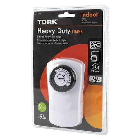 Nsi Tork Plug-In Timer, Indoor, LED/CFL, Heavy Duty 405B