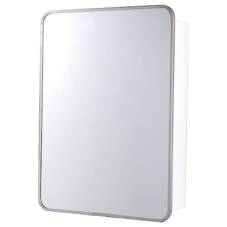 Ketcham 16" x 22" Surface Mounted Stainless Steel Framed Round Corner Cabinet 105RSWT LH