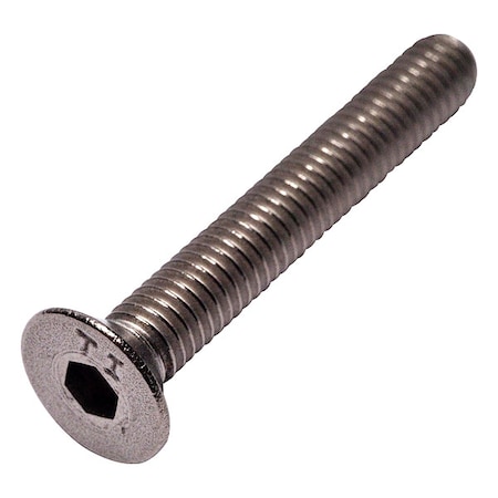 Allied Titanium M6-1.00 x 40 mm Hex Flat Machine Screw, Plain Titanium 0107459