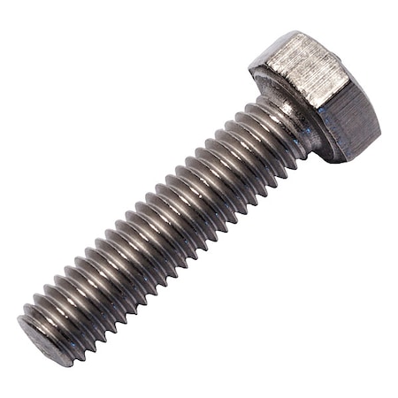 Grade 2, M5-0.80 Hex Head Cap Screw, Plain Titanium, 20 mm L