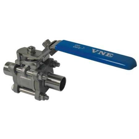 Vne 4" Butt Weld Stainless Steel Sanitary Ball Valve 2-Way E90WW-64.0