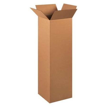 Zoro Select 12 in x 12 in x 40 in Shipping Box, Kraft, Corrugate, Single Wall, 32 ECT 11A698