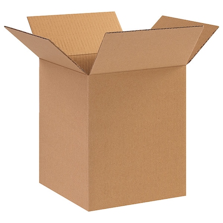 Zoro Select 10 in x 10 in x 12 in Shipping Box, Kraft, Corrugate, Single Wall, 32 ECT 11A676