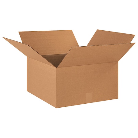 Zoro Select 18 in x 18 in x 10 in Shipping Box, Kraft, Corrugate, Single Wall, 32 ECT 11A773