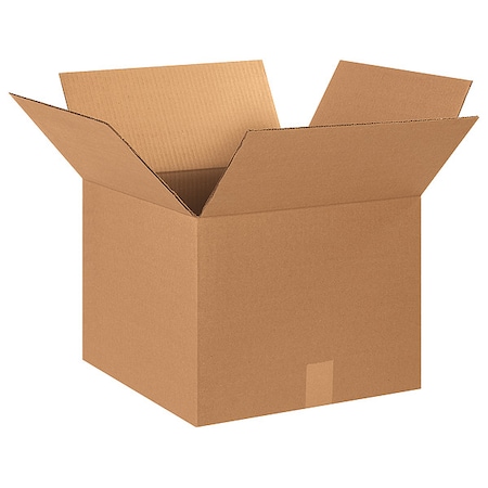 Zoro Select 15 in x 15 in x 12 in Shipping Box, Kraft, Corrugate, Single Wall, 32 ECT 11A728