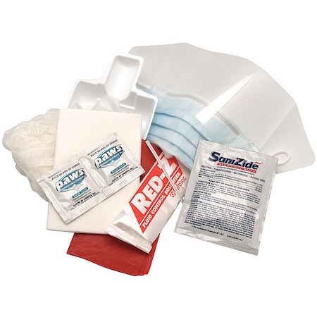 Medique Biohazard Spill Kit, 33 oz Volume Absorbed per Kit, 13/50 gal Capacity, Bag 48310