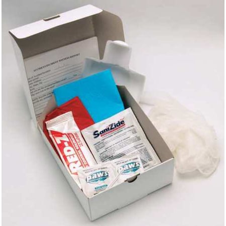 Medique Biohazard Spill Kit, 33 oz Volume Absorbed per Kit, 13/50 gal Capacity, Box, White 48306
