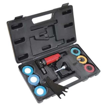 Chicago Pneumatic Right Angle Die Grinder Kit, 1/4 in NPT Female Air Inlet, 1/4 in Collet, Medium Duty, 22,500 RPM CP875K