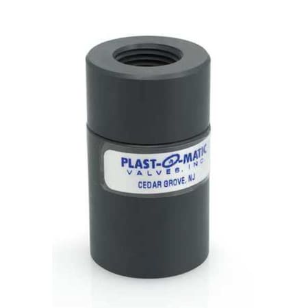 Plast-O-Matic 1/2" FNPT PVC Disc Check Valve CKD050V-PV
