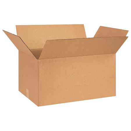 Zoro Select 26 in x 15 in x 12 in Shipping Box, Kraft, Corrugate, Single Wall, 32 ECT 11G124