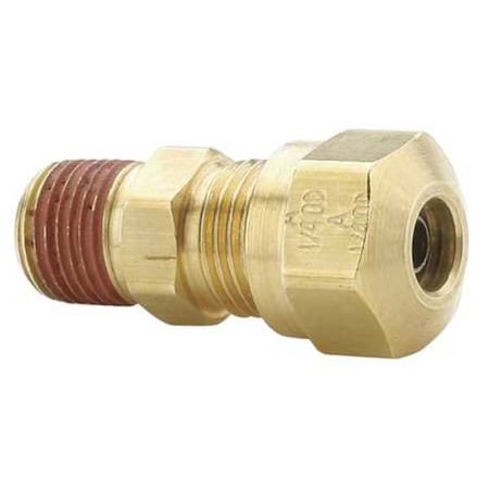 Parker Strt, Brass, Comp. 1/4 in, MNPT 3/8 in VS68NTA-4-4