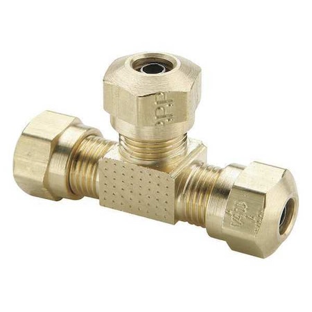 Parker Tee, Brass, Comp3/8", Comp3/8", Comp3/8" 264NTA-6