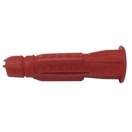 Zoro Select Wall Anchor, 1-1/4" L, Plastic, Not Rated Tension Strength, 100 PK U30502.006.0001