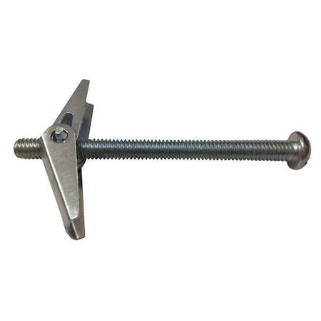 Zoro Select Toggle Bolt, 90 lb Tension Strength, 3"L, Steel, 50 PK U63265.025.0300