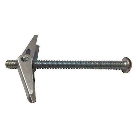 Zoro Select Toggle Bolt, 80 lb Tension Strength, 4"L, Steel, 50 PK U63265.019.0400