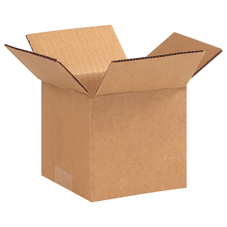 Zoro Select 5 in x 5 in x 4 in Shipping Box, Kraft, Corrugate, Single Wall, 32 ECT 11K582