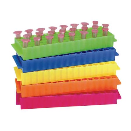 Heathrow Scientific 80-WellMicrotubeRack, BLUE, PK5 HS29025B