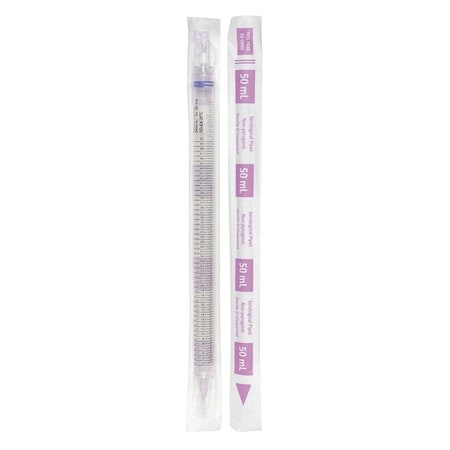 Zoro Select 50mL Pipet, Individually Wrap/Bag, PK90 11L810