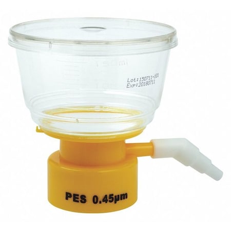 Zoro Select 150mL Bottle Top Filter, 0.45um, 50mm, PK24 (Formerly Lab Safety Supply) 11L834