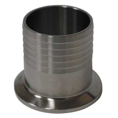 Zoro Select 4" Clamp x Hose Barb T304 SS Hose Barb Adapter EG14RT4.0