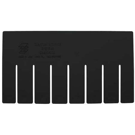 Quantum Storage Systems Plastic Divider, Black, 16 1/2 in L, 10 7/8 in H, 6 PK DS92060CO