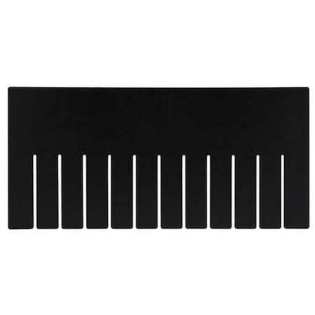 Quantum Storage Systems Plastic Divider, Black, 15 1/4 in L, 7 1/4 in H, 6 PK DL92080CO