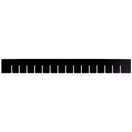 QUANTUM STORAGE SYSTEMS Plastic Divider, Black, 22 1/2 in L, Not Applicable W, 17 1/2 in H, 6 PK DL93030CO