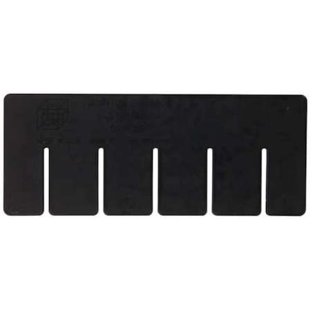 Quantum Storage Systems Plastic Divider, Black, 6 9/16 in L, 3 in H, 6 PK DS91035CO