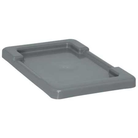 Quantum Storage Systems Cross Stack Tote Lid, 17.25 in x 11 in, Gray, Plastic LID1711GY