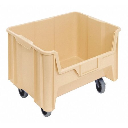 Quantum Storage Systems Mobile Bin, Polyethylene, Ivory QGH705MOBIV