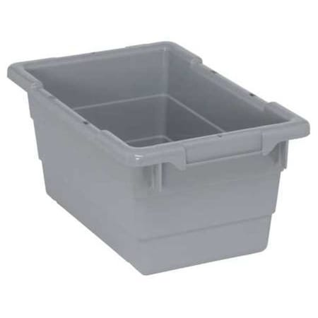 Quantum Storage Systems Cross Stack Storage Container, 3.9 gal, 17-1/4 in L x 11 in W x 8 in H, Gray, Polypropylene TUB1711-8GY