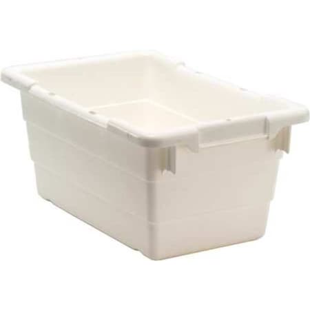Quantum Storage Systems Cross Stack Storage Container, 3.9 gal, 17-1/4 in L x 11 in W x 8 in H, White, Polypropylene TUB1711-8WT