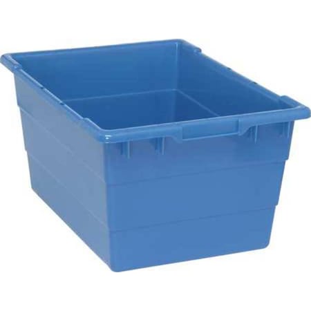 Quantum Storage Systems Cross Stack Storage Container, 14.4 gal, 23-3/4 in L x 17-1/4 in W x 12 in H, Blue, Polypropylene TUB2417-12BL