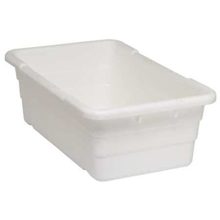 Quantum Storage Systems Cross Stack Storage Container, 9.8 gal, 25-1/8 in L x 16 in W x 8-1/2 in H, White, Polypropylene TUB2516-8WT