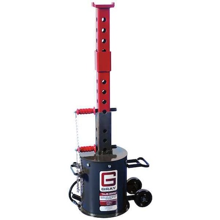 Gray 20000 lb. Air Jack Stand 52-1/2" Max. Lifting H., 17-1/2" Min. Lifting H TAJS-2000