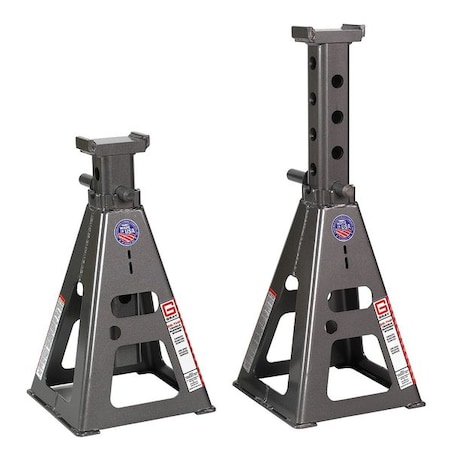 Gray Vehicle Stand, Pin Style, 25 Tons, Tall, PR 25T-HF Stands