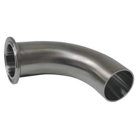 Zoro Select 3" Clamp x Butt Weld T304 SS 90 Degree Elbow E2C3.0