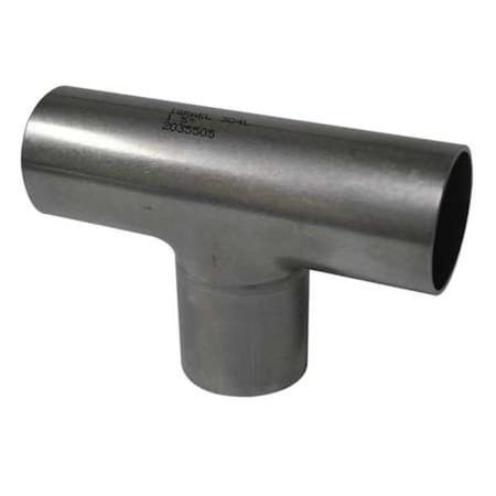 Zoro Select 1-1/2" Butt Weld T304 SS Long Tee V7W1.5