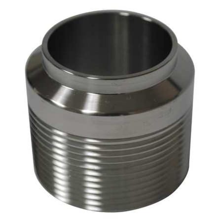 Zoro Select 4" MNPT x Butt Weld T304 SS Male Adapter 19WB4.0