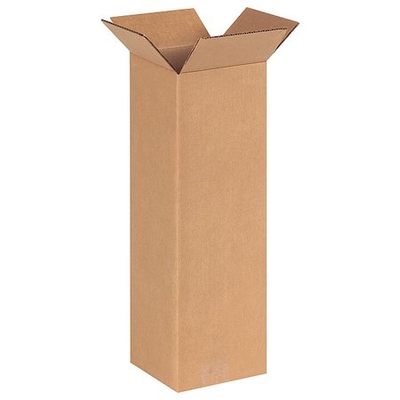 Zoro Select 6 in x 6 in x 18 in Shipping Box, Kraft, Corrugate, Single Wall, 32 ECT 11R284