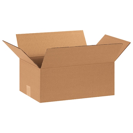 Zoro Select 15 in x 10 in x 6 in Shipping Box, Kraft, Corrugate, Single Wall, 32 ECT 11R371