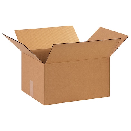 Zoro Select 15 in x 12 in x 8 in Shipping Box, Kraft, Corrugate, Single Wall, 32 ECT 11R377