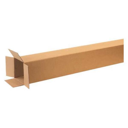 Zoro Select 8 in x 8 in x 60 in Shipping Box, Kraft, Corrugate, Single Wall, 32 ECT 11R306