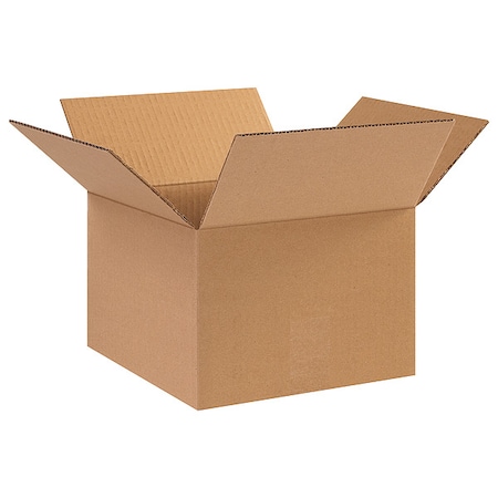 Zoro Select 10 in x 10 in x 7 in Shipping Box, Kraft, Corrugate, Single Wall, 32 ECT 11R314