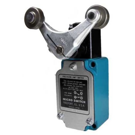 Honeywell Limit Switch, Roller Lever, Rotary, 1NC/1NO, 10A at 480V AC, Actuator Location: Side 6LS1