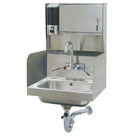 Advance Tabco Hand Sink, Wall, 17-1/4 In. L, 15-1/4 In. W 7-PS-87
