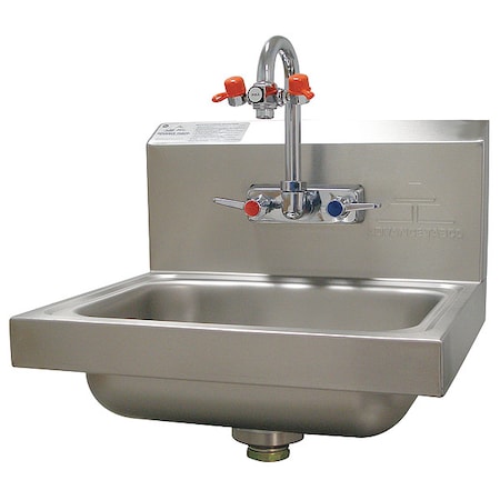 Advance Tabco Hand Sink with Eye Wash, 15-1/4 In. W 7-PS-55 | Zoro