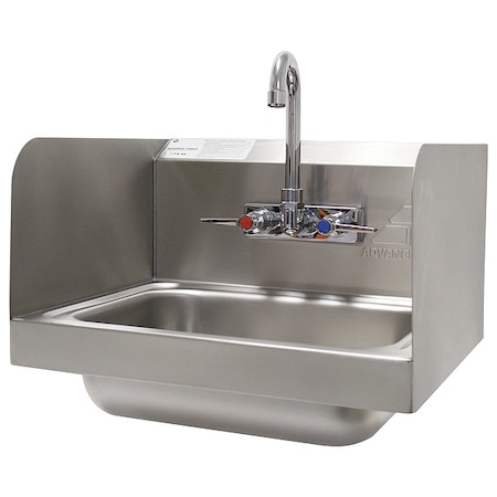 Advance Tabco Hand Sink, Wall, 17-1/4 In. L, 15-1/4 In. W 7-PS-66